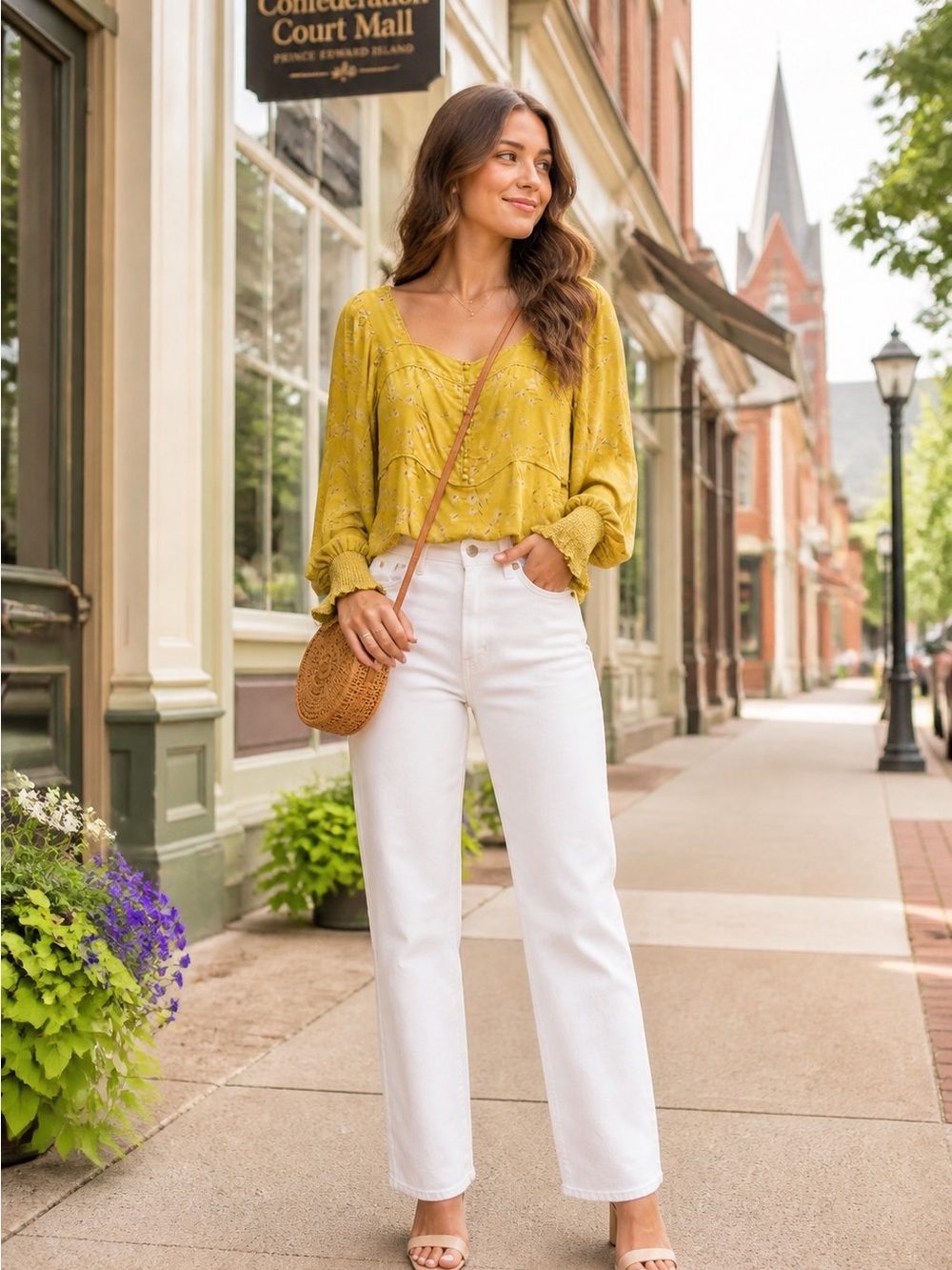 American Eagle Outfitters Mustard Yellow Long Sleeve Blouse